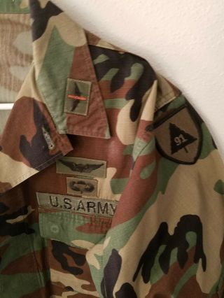 ARMY Surplus US Military Woodland Camo Shirt BDU Large Regular 8415 - 01 - 390 - 8550 3