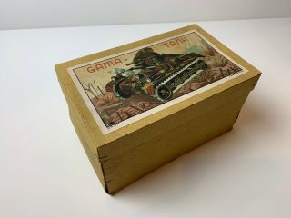 Vintage Tin Wind Up Gama German Toy Tank Box Only.
