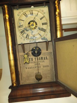 Antique Seth Thomas Clock,  1865 - 70,  Plymouth Hollow,  Weight Type,  Time & Strike