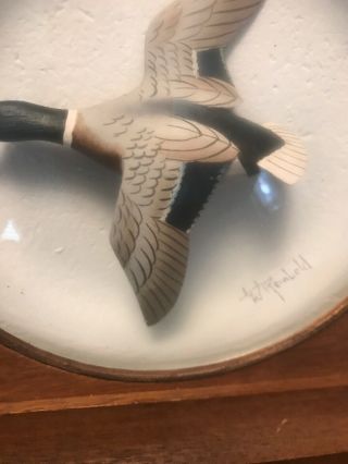 VERY RARE Vintage Hand Carved Flying Mallard Duck by W.  Reinbold 7