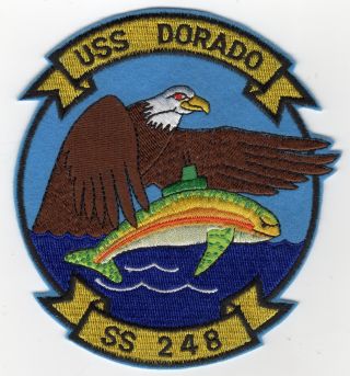 Uss Dorado Ss 248 - Eagle,  Fish Sub Bc Patch Cat No C5371