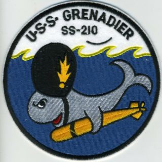 Uss Grenadier Ss 210 - Fish With Hat Carrying Torp Bc Patch Cat No C5571