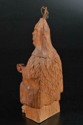S4998: Japanese Wood carving BUDDHIST STATUE sculpture Ornament Buddhist art 4
