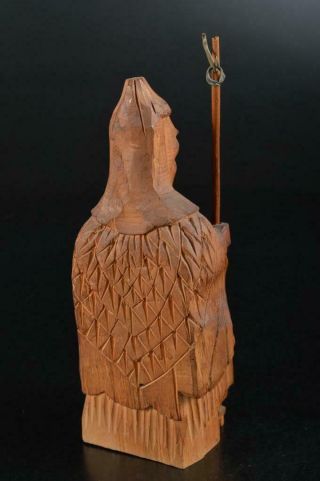 S4998: Japanese Wood carving BUDDHIST STATUE sculpture Ornament Buddhist art 5