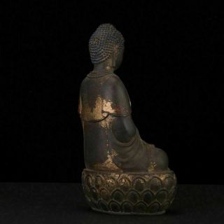 Rare Spectacular Unusual Archaic China Bronze Buddha Seated Statue Sculpture 5