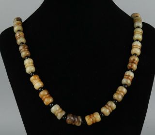 Chinese Exquisite Hand - Carved Hetian Jade Necklace