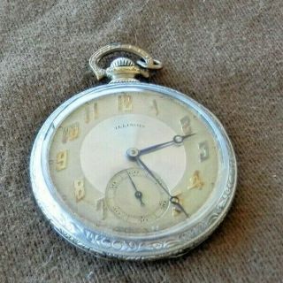 Antique 1892 Illinois Arsitocrat Pocket Watch 19 Jewels