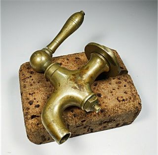 Antique 1900s Elegant In Solid Brass Tap Faucet Spigot