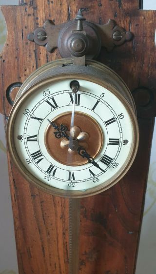 Saw Clock Gravity Floor Standing Vintage Oak Stunning Rare Zaagklok 3