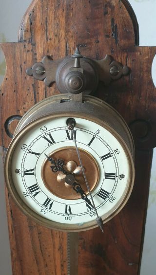 Saw Clock Gravity Floor Standing Vintage Oak Stunning Rare Zaagklok 4