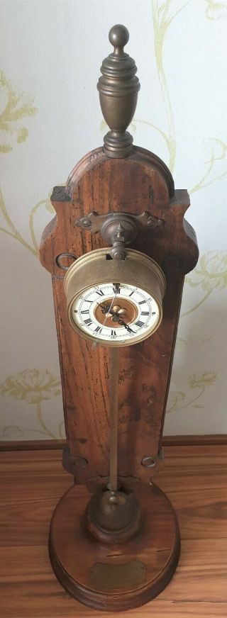 Saw Clock Gravity Floor Standing Vintage Oak Stunning Rare Zaagklok 8