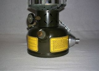 Vintage 1975 Coleman US Military Field Lantern Army Quadrant Globe 5