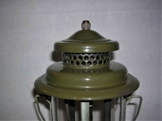Vintage 1975 Coleman US Military Field Lantern Army Quadrant Globe 7