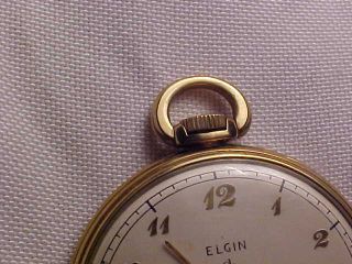 Elgin Open Face Pocket Watch,  10 Size,  15 Jewels,  10K Gold Filled Case 3