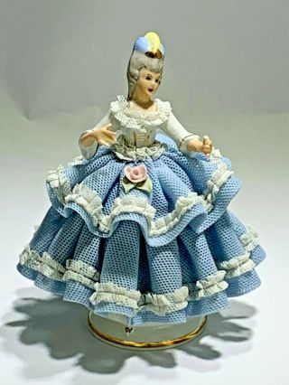 Antique Dresden Germany " The Countess " Lace Porcelain Figurine