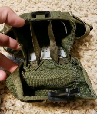 US Military Army OD Small Arms Ammo Pouch Case 3 Mag Magazines 4
