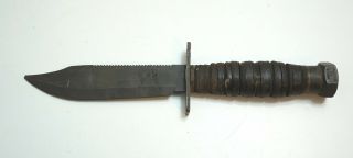 Vintage Camillus Ny 5 - 84 Fixed Blade 9 1/2 " Military Fighting Knife 1984