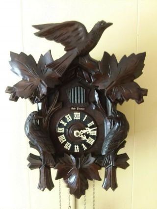 Rare Seth Thomas Black Forest German Cuckoo Clock