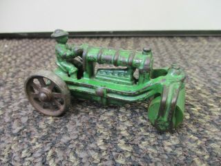 VINTAGE 1920 ' s A.  C.  WILLIAMS GREEN CAST IRON STEAM ROLLER 3
