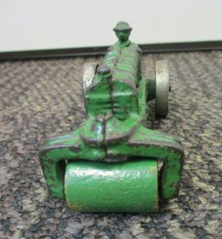 VINTAGE 1920 ' s A.  C.  WILLIAMS GREEN CAST IRON STEAM ROLLER 4
