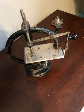 Antique Midget Crank Sewing Machine Toy RARE 12