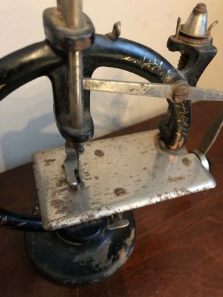 Antique Midget Crank Sewing Machine Toy RARE 3