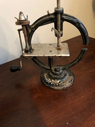 Antique Midget Crank Sewing Machine Toy RARE 4