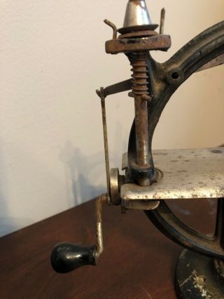 Antique Midget Crank Sewing Machine Toy RARE 5