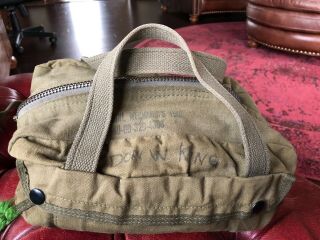 Vintage Army Issued Us Military Mechanics Tool Pouch Bag Green Canvas
