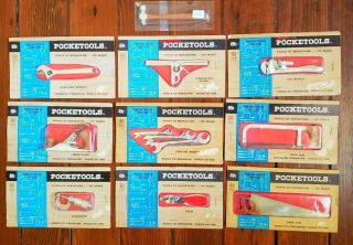 Vintage Pockettools Toy Set - Louis Marx Pocket Tools Saw Wrench Pliers Mini