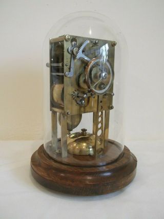 Rare Skeletal Industrial Themed Mantle Clock,  8 Day Striking,  For Resoration,