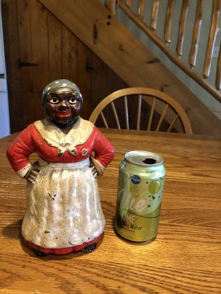 Hubley Antique 485 - 6 Mammy Doll 9” Aunt Jemima Black Doorstop Cast Iron