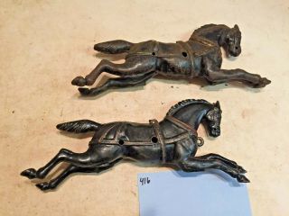 Vintage Toys Wilkins Hubley Dent Ives Kenton Parts,  2 Horses,  Cast Iron