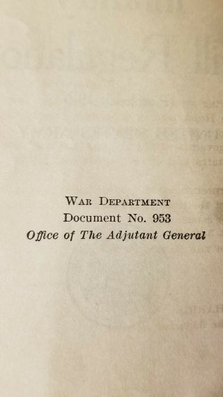 U S ARMY 1919 INFANTRY DRILL REGULATIONS 2