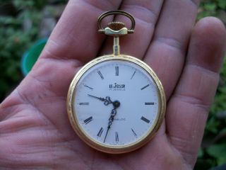 Le Jour 17 Jewels Incabloc Pocket Watch Good Swiss Made 2