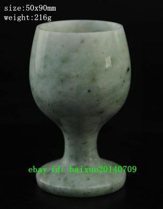 Chinese Ancient Topaz Hand Carved 100 Jade Cup A01