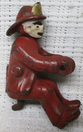 Antique Cast Iron Toy Fireman Driver For Horse Wagon Cart,  For Repair