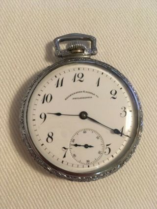 Bailey Banks And Biddle Co Philadelphia Silver Pocket Watch