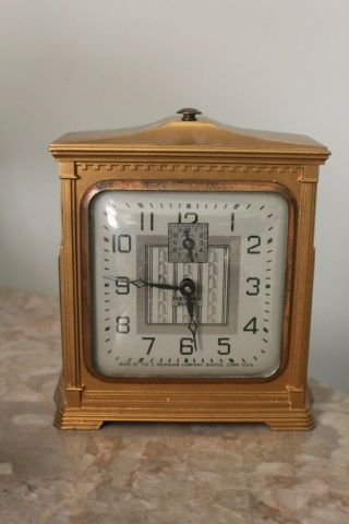 Art Deco The E Ingraham Company Bristol Conn Usa Meteor Alarm Clock