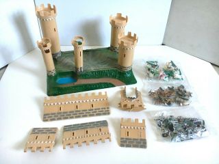 Vintage Marx Knights & Castle Miniature Playset W/ Horses - All