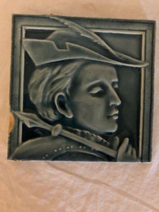 Robin Hood & Marian Antique Hamilton Tile Ceramic Portrait Tiles 2