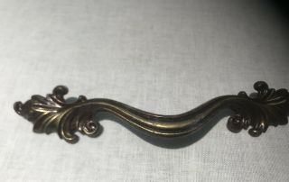 10 Vintage French Provencial Drawer Handles Pulls Antique Brass Color 7 1/2 Inch 2