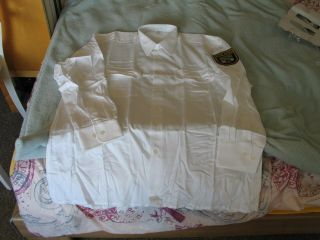 German police shirt,  white uniform shirt,  German patch 5