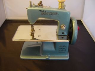 Brother Antique Toy Sewing Machine Metal Hand Crank Or Battery