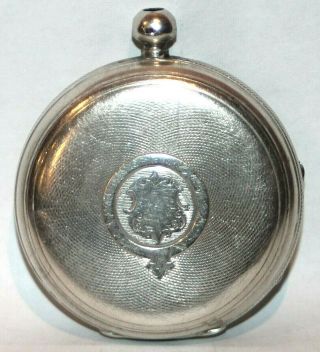 Antique 1877 English Sterling Silver Open Face Pocket Watch Case W/ Glass 32