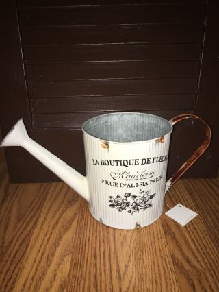 Distressed French Watering Can Nwt