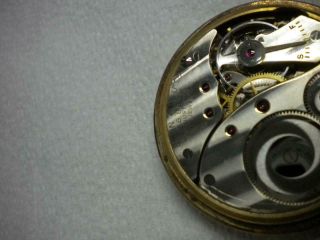 Elgin 616 Open Face Pocket Watch 1950,  17 Jewels 10k Rolled Plated Gold Part/R 4