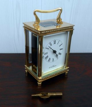 Vintage Brass Carriage Clock " De La Grense " Oxford