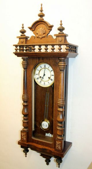 Old Wall Clock Regulator Chimes Clock FHS 1920th Franz Hermle & Sohn 3