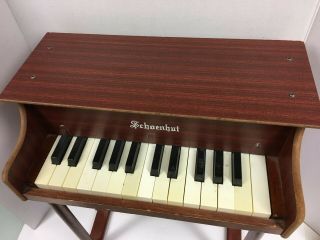 Vintage Wooden Schoenhut Child ' s Toy Upright Piano 25 Keys 4